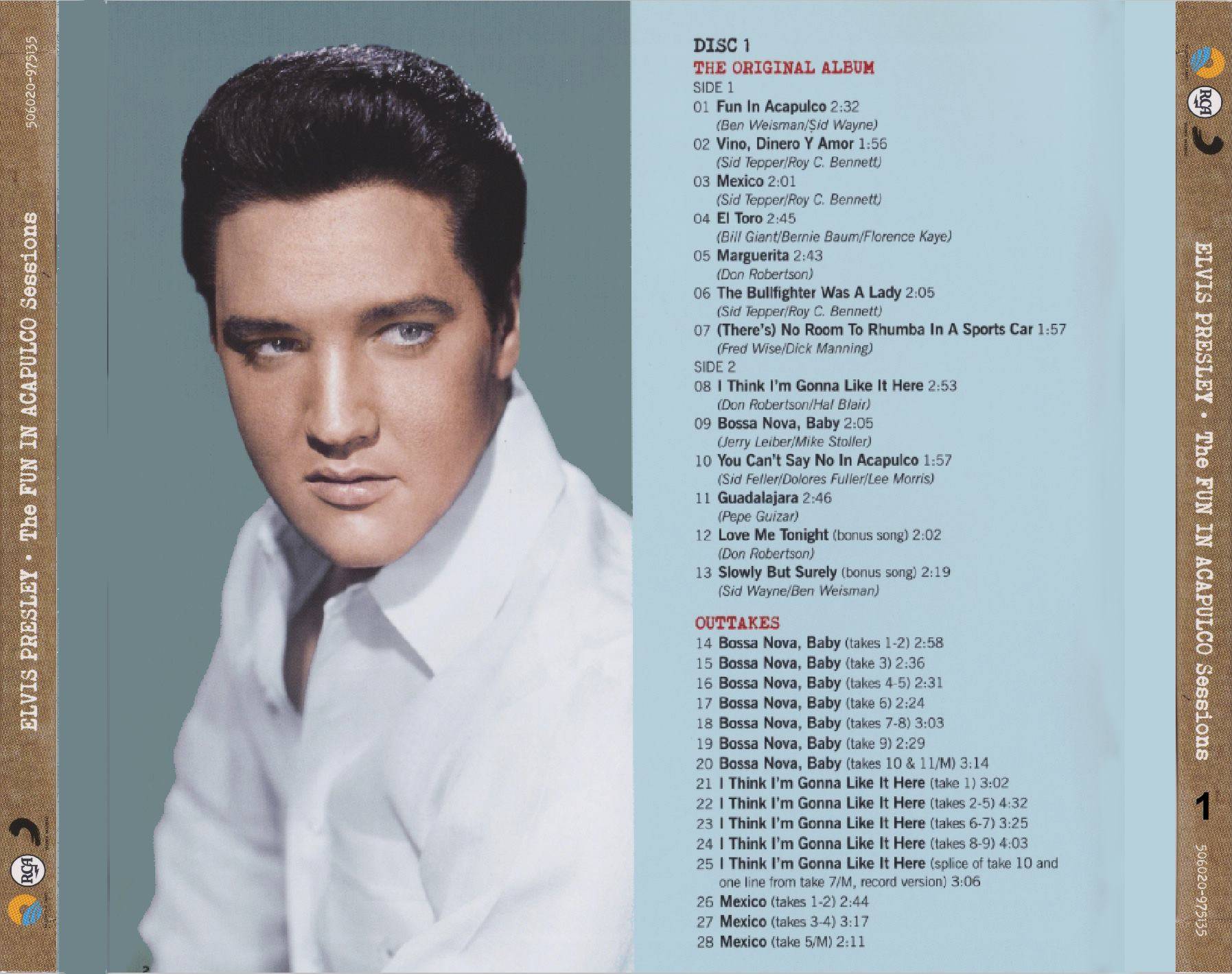 Elvis Presley The Fun In Acapulco Sessions : Back2